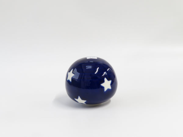 Seconds No 168 Dark Blue Decoration/ Small Vase with stars