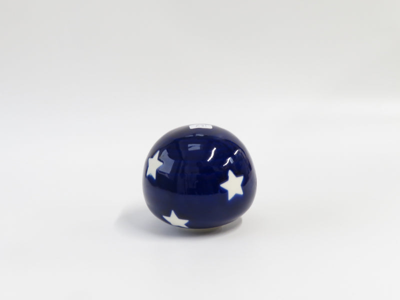 Seconds No 168 Dark Blue Decoration/ Small Vase with stars