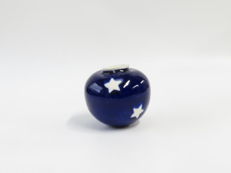 Seconds No 171 Dark Blue Decoration/ Small Vase with stars