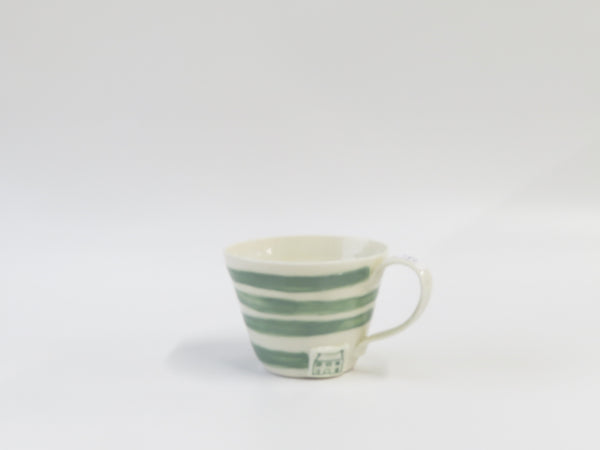 Seconds No 182 Green Stripey Little House Cup