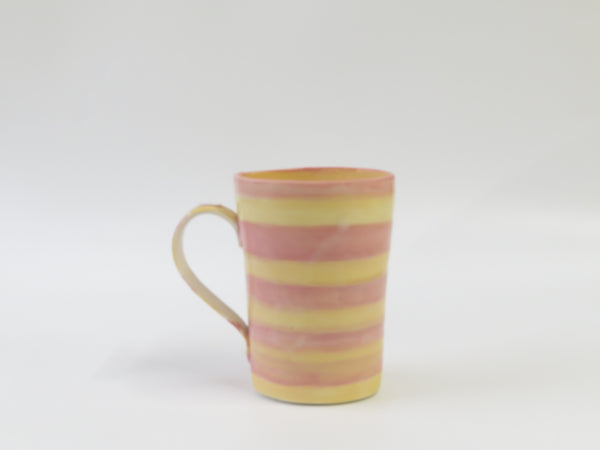 Seconds No 190 Pink and Peach Stripey Cup