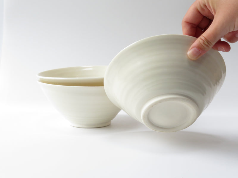 Set of 3 White Luna Bowls (No 14)