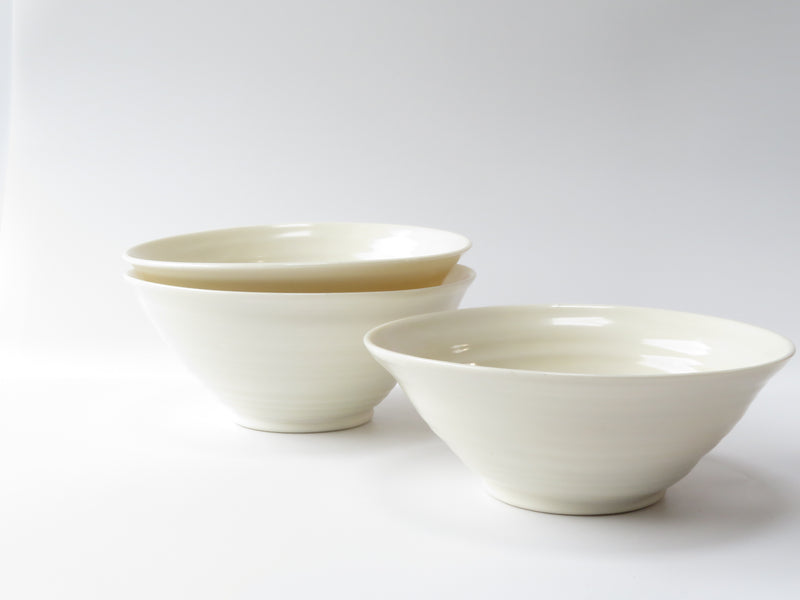 Set of 3 White Luna Bowls (No 14)