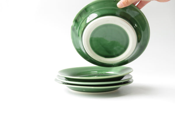 Set of 4 Green Breakfast Plates (No 1)