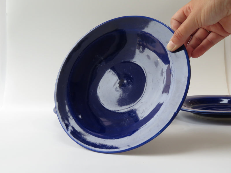 Set of 3 Cobalt Breakfast Plates (No 3)