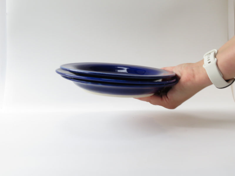 Set of 3 Cobalt Breakfast Plates (No 3)