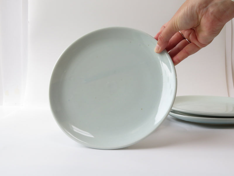 Set of 4 Celadon  Flat Breakfast Plates (No 4)