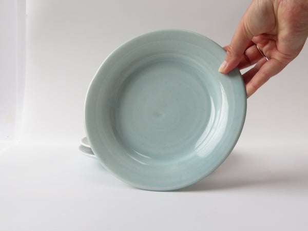 Set of 3 Celadon Breakfast Plates (No 5)