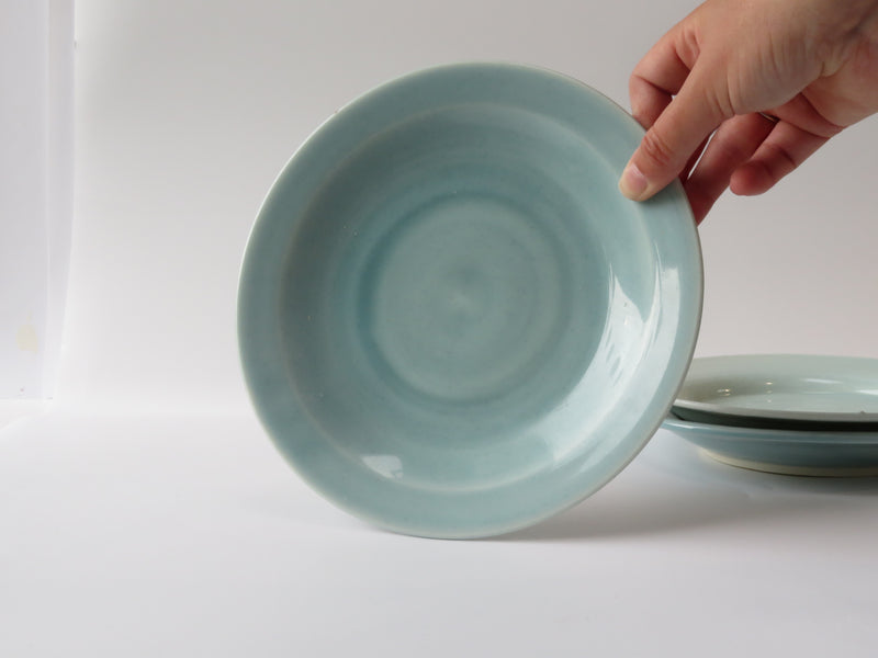 Set of 3 Celadon Breakfast Plates (No 5)