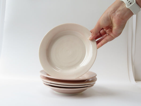 Set of 5 blush Pink Side Plates  (No 9)