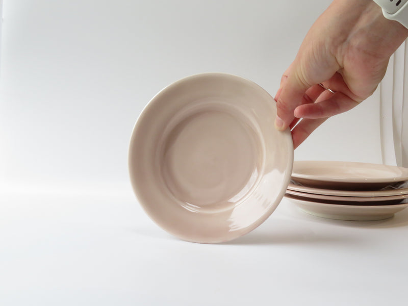 Set of 5 blush Pink Side Plates  (No 9)