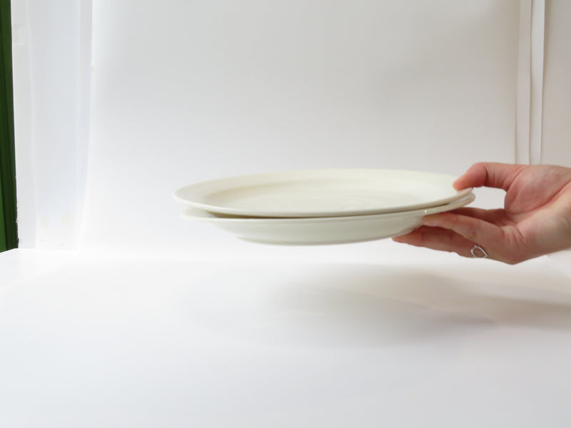 Set of 2 White Dinner Plates (No 10)