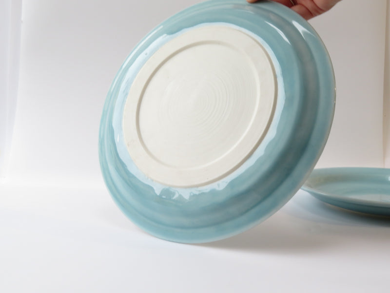 Set of 2 Celadon Dinner Plates (No 11)