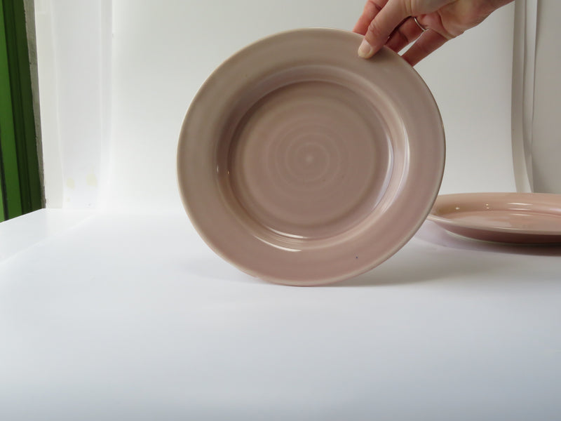 Set of 2 Pink Dinner Plates (No 13)