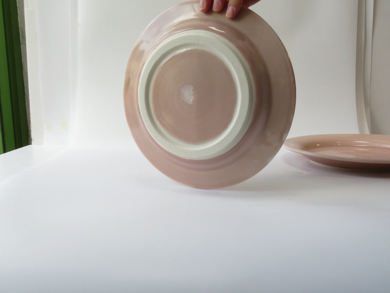 Set of 2 Pink Dinner Plates (No 13)
