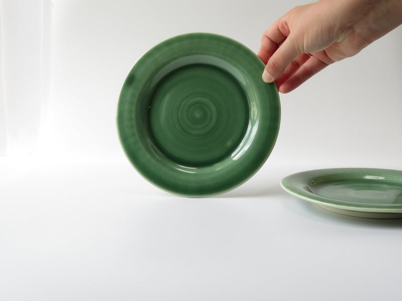 Set of 2  Green Side Plates (No 14)