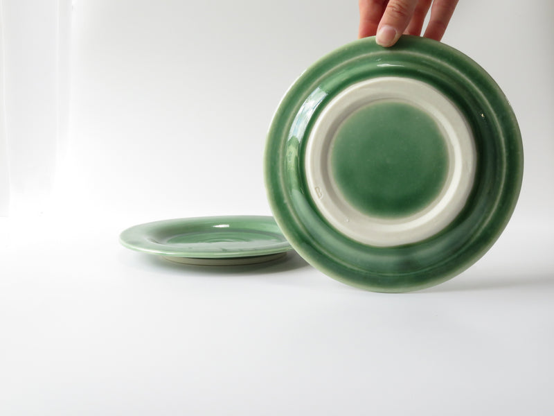 Set of 2  Green Side Plates (No 14)