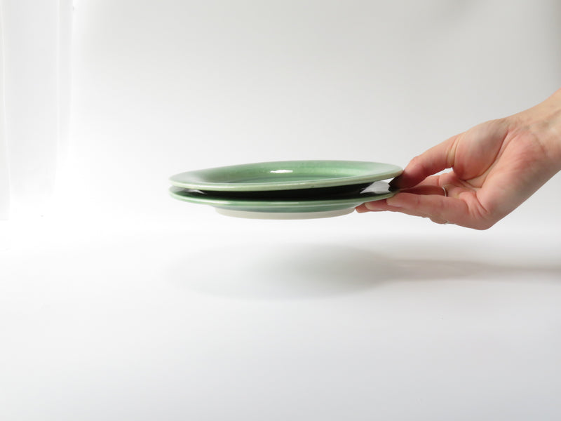 Set of 2  Green Side Plates (No 14)