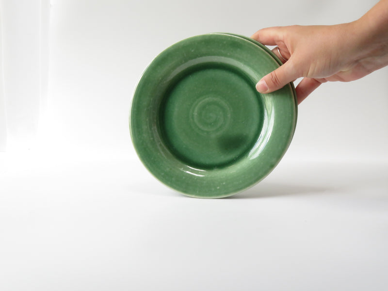 Set of 2  Green Side Plates (No 14)