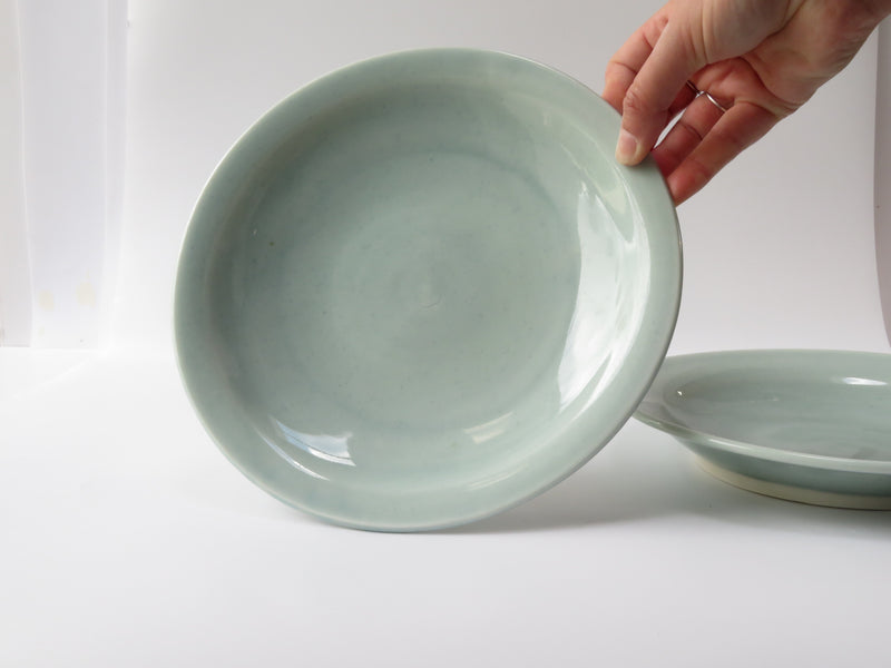 Set of 2  Celadon Breakfast Plates (No 15)