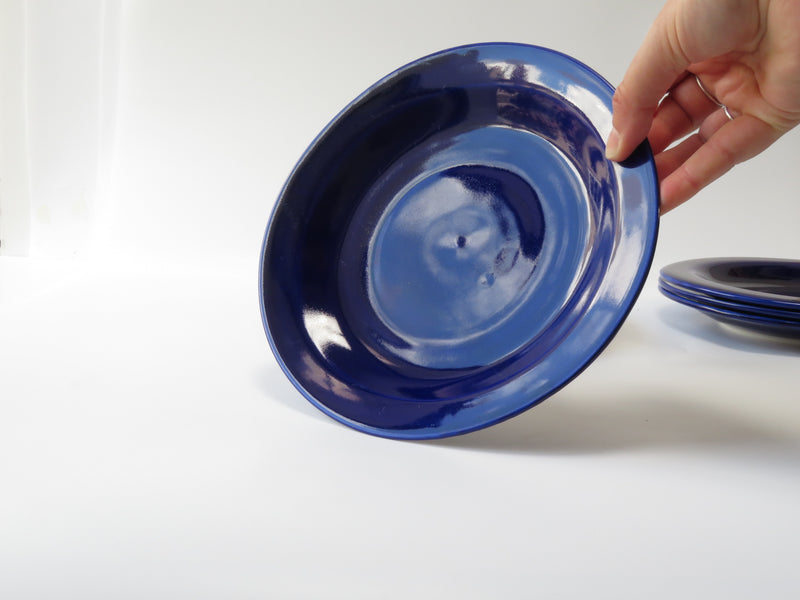 Set of 5 Cobalt Breakfast Plates (No 16)