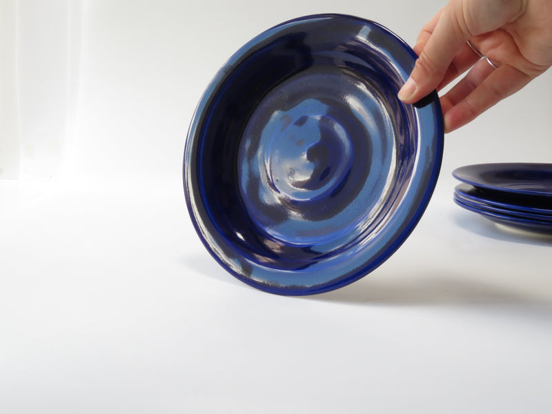 Set of 5 Cobalt Breakfast Plates (No 16)