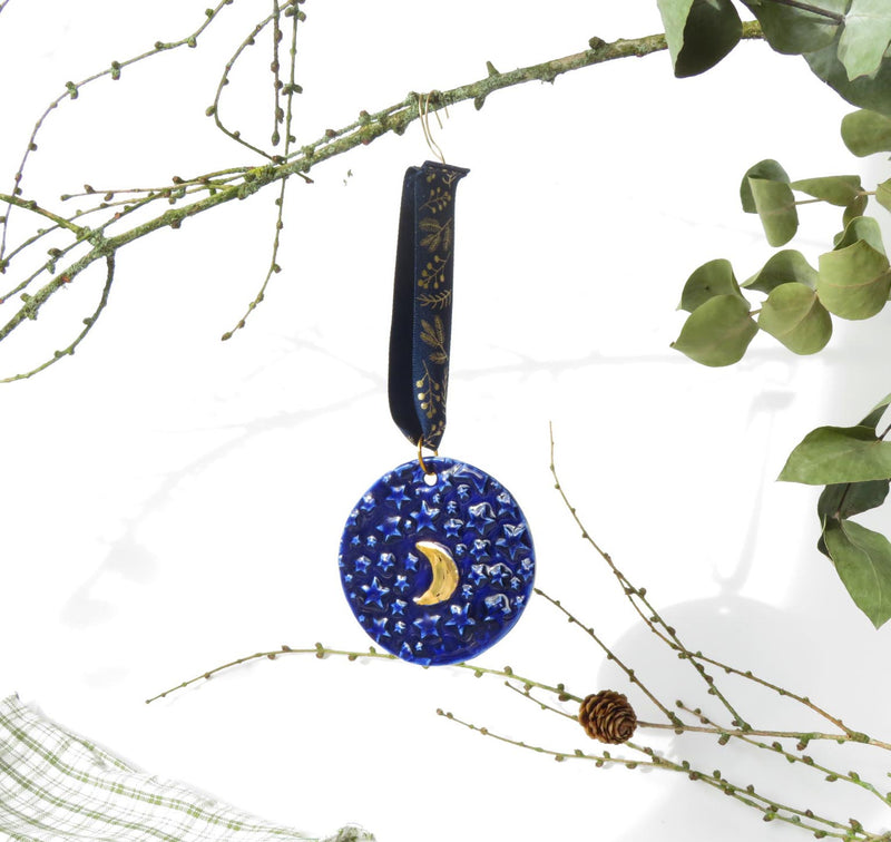 Gold Moon and Stars Decoration